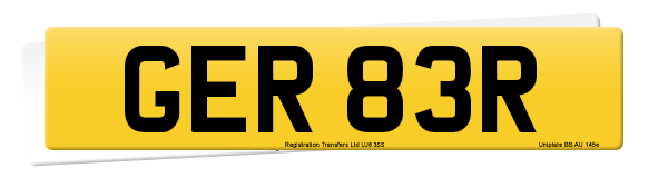 Registration number GER 83R